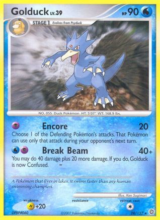 Golduck 028  Secret Wonders - Rare