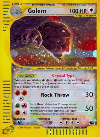 Golem  - Holofoil Skyridge - Secret Rare