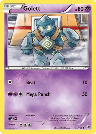 Golett  - Reverse Holofoil Plasma Blast - Common