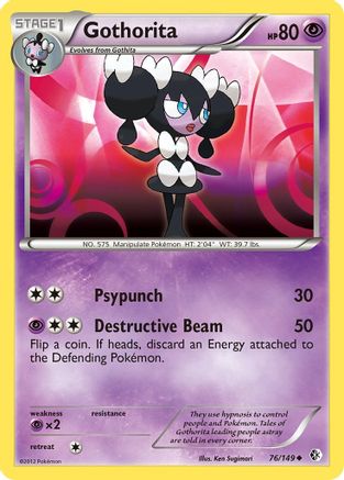 Gothorita  - Reverse Holofoil Boundaries Crossed - Uncommon