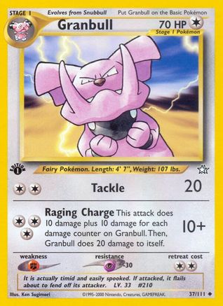 Granbull 037  - 1st Edition Neo Genesis - Uncommon
