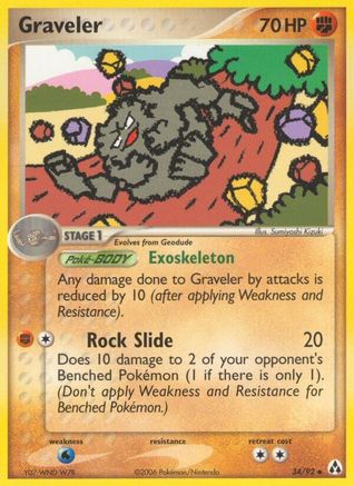 Graveler  - Reverse Holofoil Legend Maker - Uncommon