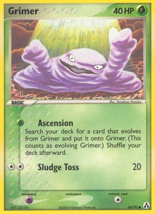 Grimer 054  - Reverse Holofoil Legend Maker - Common