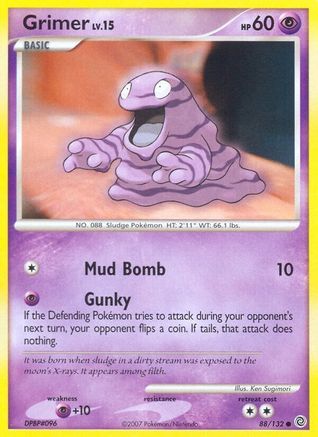 Grimer 088  - Reverse Holofoil Secret Wonders - Common