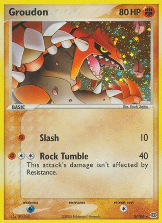 Groudon - 005/106/106  - Reverse Holofoil Emerald - Holo Rare