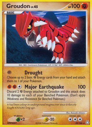 Groudon  - Reverse Holofoil Legends Awakened - Rare