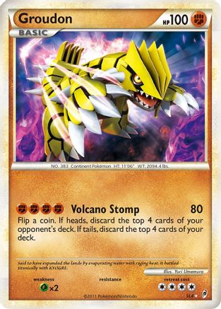 Groudon (Shiny)  - Holofoil Call of Legends - Shiny Holo Rare