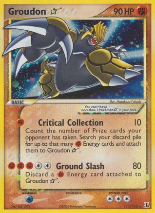 Groudon Star 111  - Holofoil Delta Species - Ultra Rare