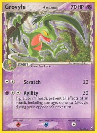 Grovyle (Delta Species)/100  Crystal Guardians - Rare