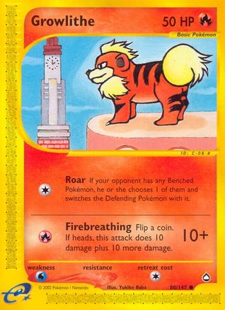 Growlithe (80)  Aquapolis - Common