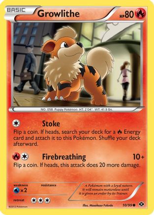 Growlithe (10) (10) 010  - Reverse Holofoil Next Destinies - Common