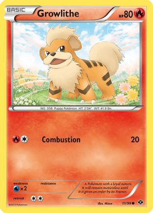Growlithe (11) (11) 011  - Reverse Holofoil Next Destinies - Common