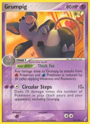 Grumpig/100  Crystal Guardians - Rare