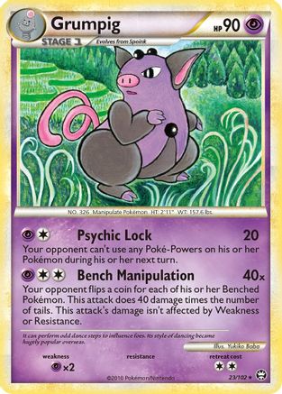 Grumpig  - Reverse Holofoil Triumphant - Rare