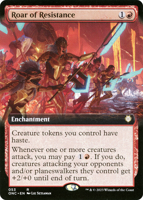 Roar of Resistance (Extended Art) (ONC-053) - Phyrexia: All Will Be One Commander: (Extended Art)