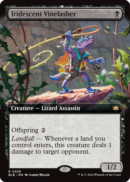 Iridescent Vinelasher (Extended Art) (BLB-359) - Bloomburrow: (Extended Art) Foil