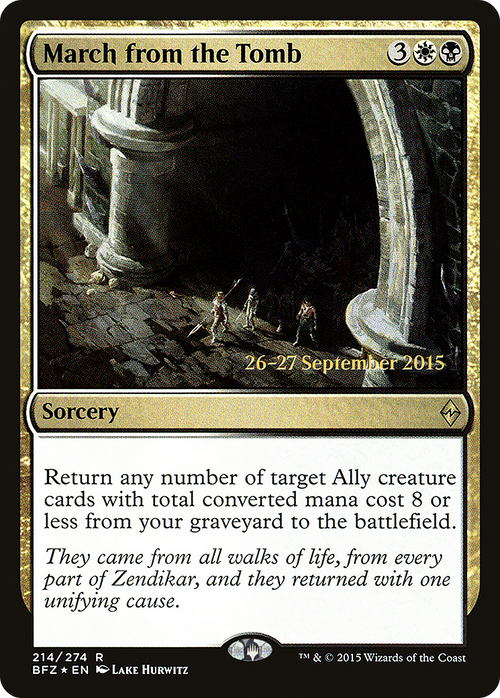 March from the Tomb (PRE-214S) - Battle for Zendikar Promos Foil