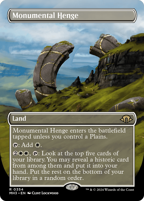Monumental Henge (Borderless) (MH3-354) - Modern Horizons 3 Foil