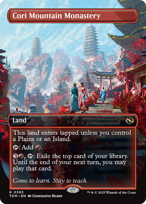 Cori Mountain Monastery (Borderless) (TDM-393) - Tarkir: Dragonstorm Foil