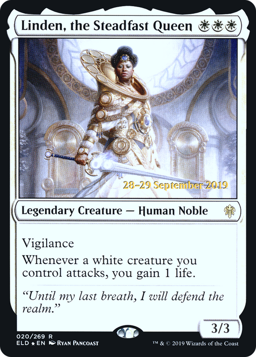 Linden, the Steadfast Queen (PRE-20S) - Throne of Eldraine Promos Foil