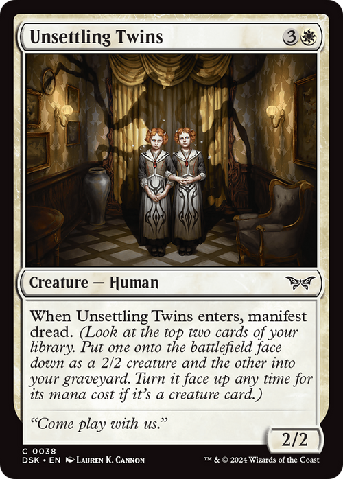 Unsettling Twins (DSK-038) - Duskmourn: House of Horror Foil