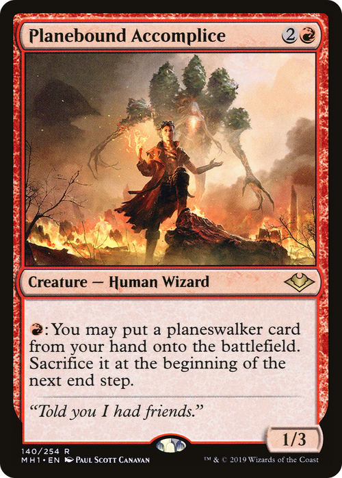 Planebound Accomplice (MH1-140) - Modern Horizons Foil