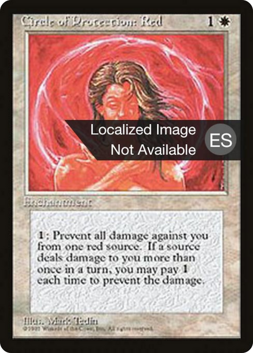 Circle of Protection: Red (4BB-) - Fourth Edition Foreign Black Border