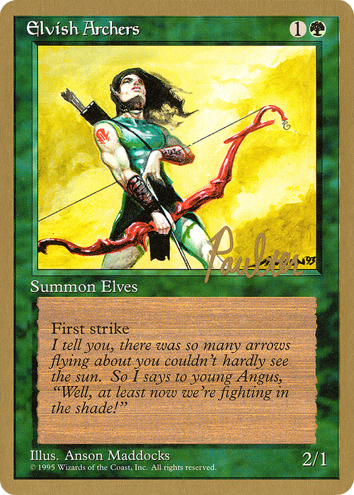 Elvish Archers - 1996 Preston Poulter (4ED) (WCD-) - Pro Tour Collector Set