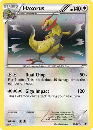 Haxorus  - Holofoil Noble Victories - Holo Rare