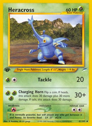 Heracross  - 1st Edition Neo Destiny - Uncommon