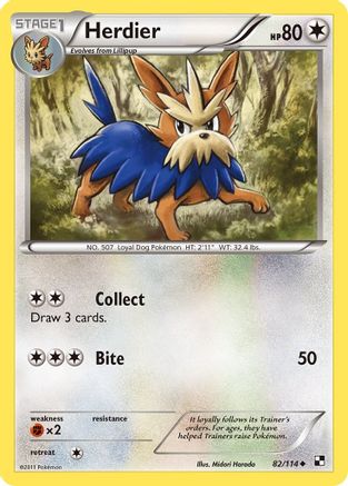 Herdier  Black and White - Uncommon