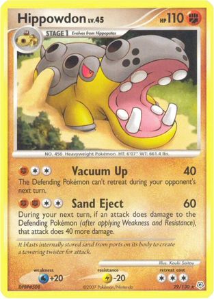 Hippowdon  - Reverse Holofoil Diamond and Pearl - Rare