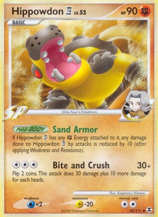 Hippowdon E4  - Reverse Holofoil Rising Rivals - Uncommon