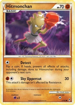 Hitmonchan 057  - Reverse Holofoil Call of Legends - Common