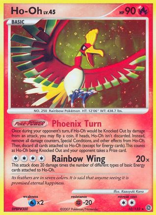 Ho-Oh/132  - Reverse Holofoil Secret Wonders - Holo Rare