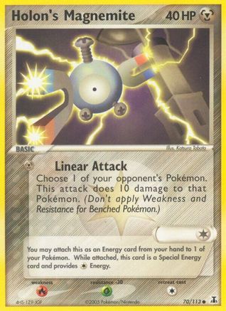 Holon's Magnemite 070  - Reverse Holofoil Delta Species - Common