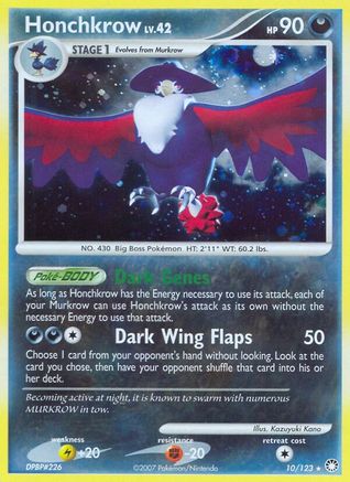 Honchkrow  - Reverse Holofoil Mysterious Treasures - Holo Rare