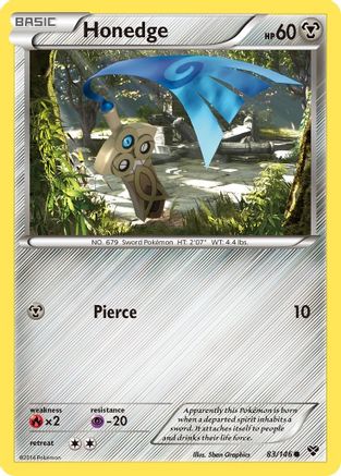 Honedge  - Reverse Holofoil XY Base Set - Common