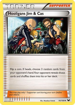 Hooligans Jim & Cas/108  - Reverse Holofoil Dark Explorers - Uncommon