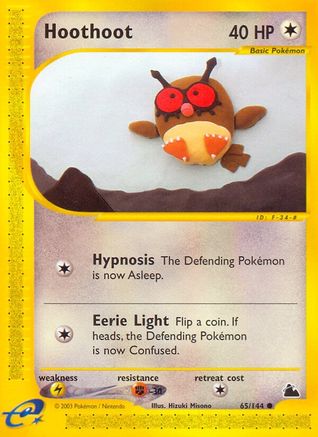 Hoothoot  - Reverse Holofoil Skyridge - Common