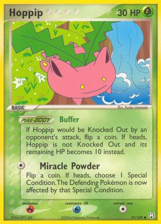 Hoppip 057  - Reverse Holofoil Team Rocket Returns - Common