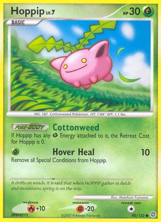 Hoppip  - Reverse Holofoil Secret Wonders - Common