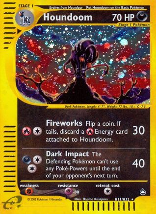 Houndoom (H11)  - Holofoil Aquapolis - Holo Rare