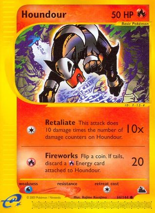 Houndour/144  - Reverse Holofoil Skyridge - Common