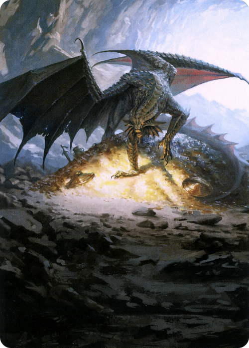 Ancient Copper Dragon // Ancient Copper Dragon (ACLB-004) - Battle for Baldur's Gate Art Series (Borderless) Foil