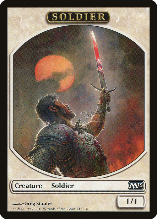 Soldier Token (M13-003) - Magic 2013 Tokens
