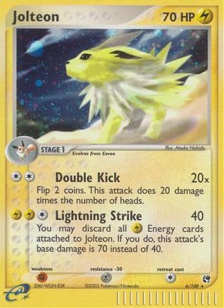 Jolteon/100  - Holofoil Sandstorm - Holo Rare