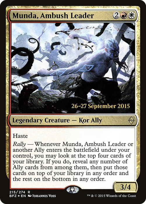 Munda, Ambush Leader (PRE-215S) - Battle for Zendikar Promos Foil