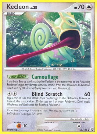 Kecleon 052/132  - Reverse Holofoil Secret Wonders - Uncommon