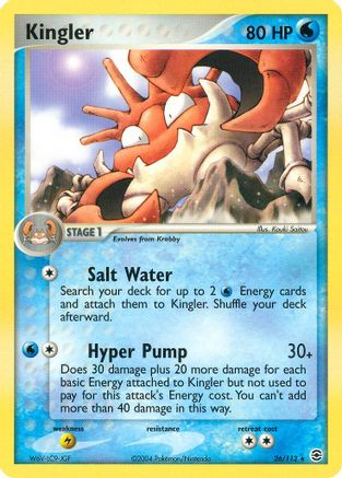 Kingler/112  - Reverse Holofoil FireRed & LeafGreen - Rare